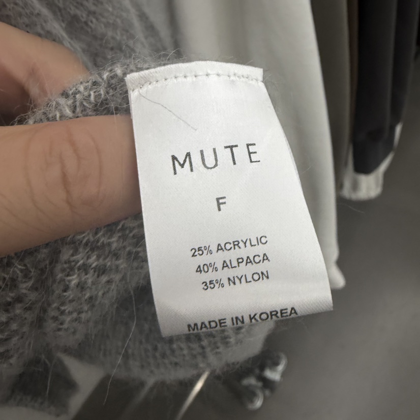 MUTE-P韓國直郵女裝新款真品休閑人氣時尚針織衫花紋開衫MUTE針織衫