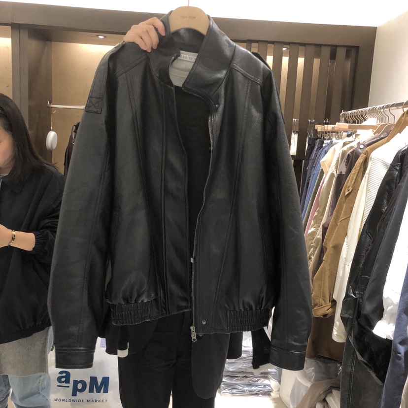 RAWROW東大門代購女裝新品人氣時尚休閑推薦熱賣夾克高領RAWROW夾克圖色2黑