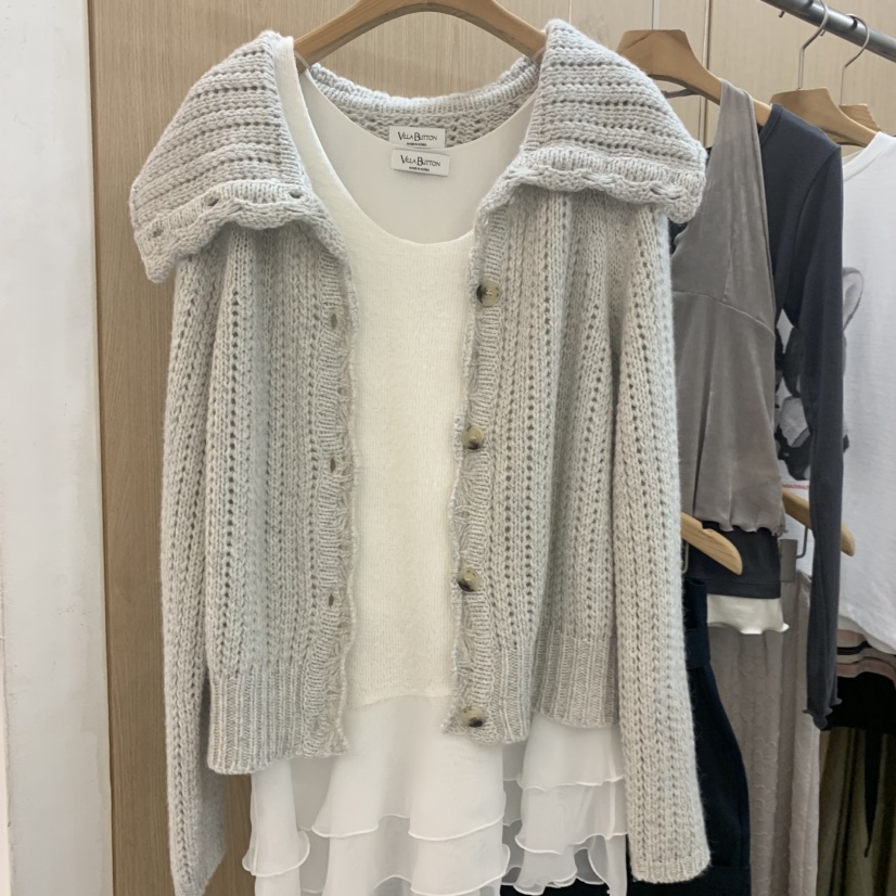 VILLABUTTON韓國直郵女裝新品推薦真品人氣針織衫羊毛開衫VILLA BUTTON針織衫圖色1
