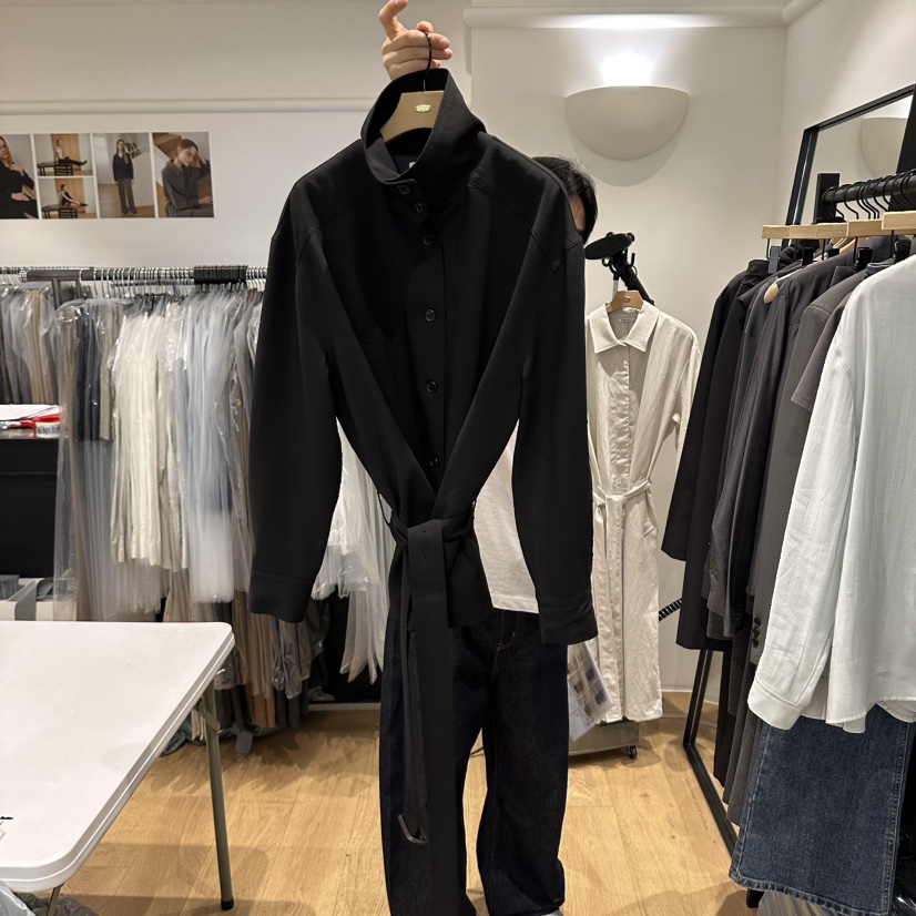aube nunt東大門實拍女士新品推薦時尚熱賣人氣夾克含腰帶aube nunt夾克圖色2