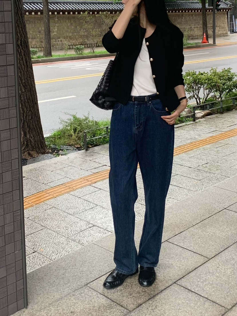 ANDYOUBROWN東大門實拍女裝新品人氣時尚牛仔褲不含腰帶經典ANDYOUBROWN牛仔褲圖色1