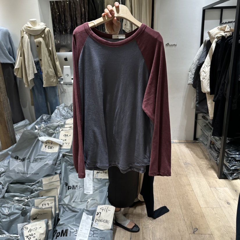 BRUNI/RICOTTA東大門直郵女裝新品推薦休閑人氣熱賣長袖T恤BRUNI/RICOTTA長袖T恤圖色2
