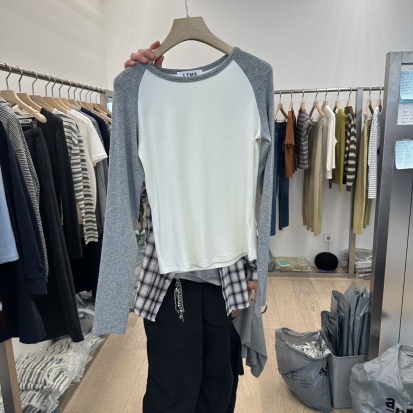 LTMS東大門代購女士新品真品時尚人氣推薦休閑熱賣長袖T恤LTMS長袖T恤圖色1