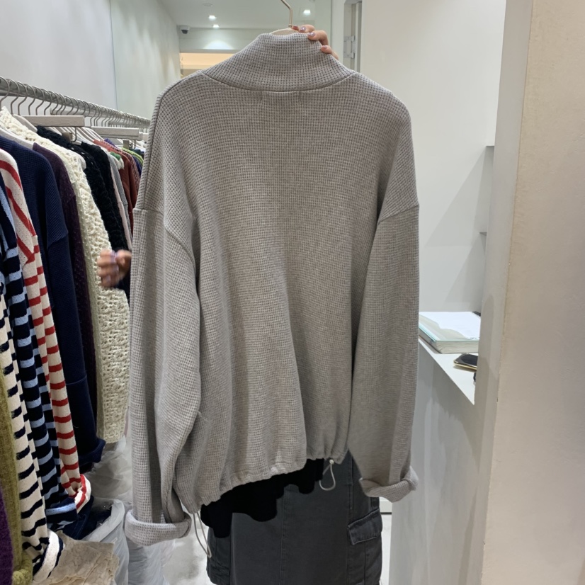 ASOME東大門代購女士新品真品人氣衛衣不含內搭華夫格拉鏈A.SOME衛衣