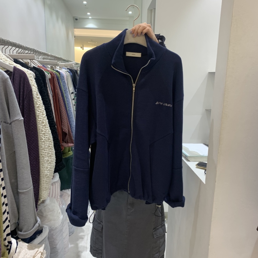 ASOME東大門代購女士新品真品人氣衛衣不含內搭華夫格拉鏈A.SOME衛衣圖色3