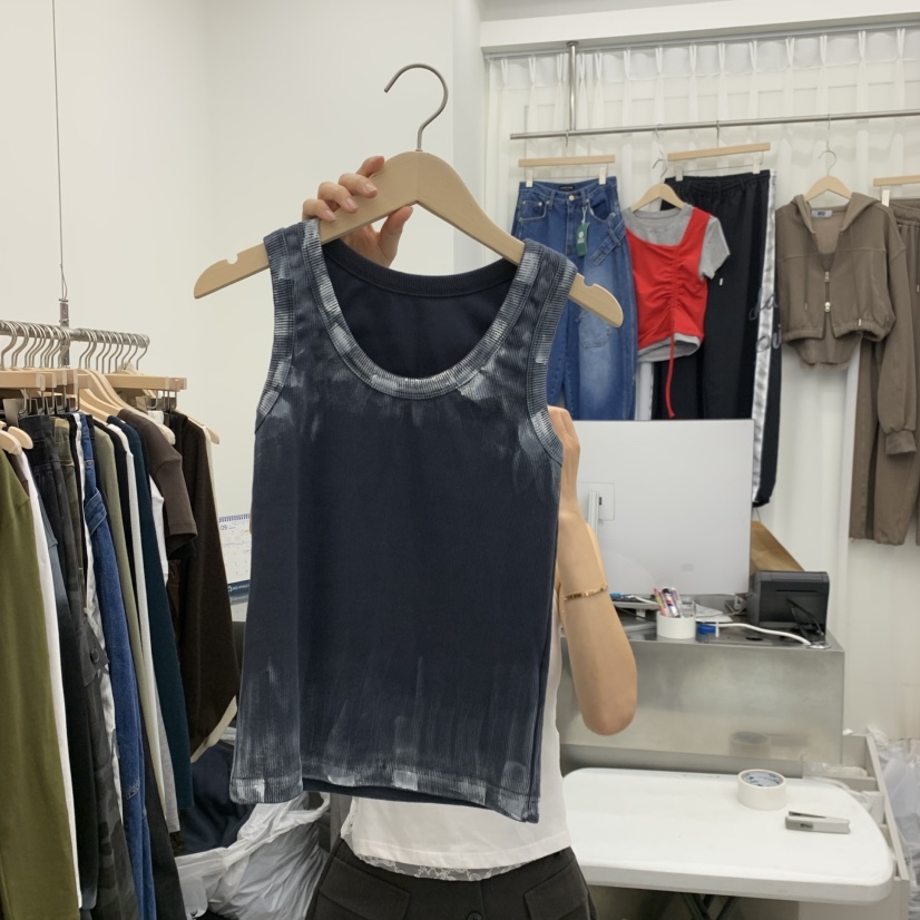 ROMANTIC NEWYORK東大門直郵女士新款休閑熱賣真品吊帶背心ROMANTIC NEWYORK吊帶/背心圖色1곤深藍色
