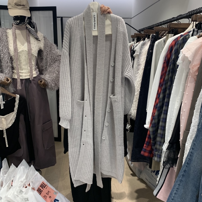 LOVE PULL東大門代購女裝新款時尚真品休閑開衫含脖帶開衫LOVE PULL開衫圖色2