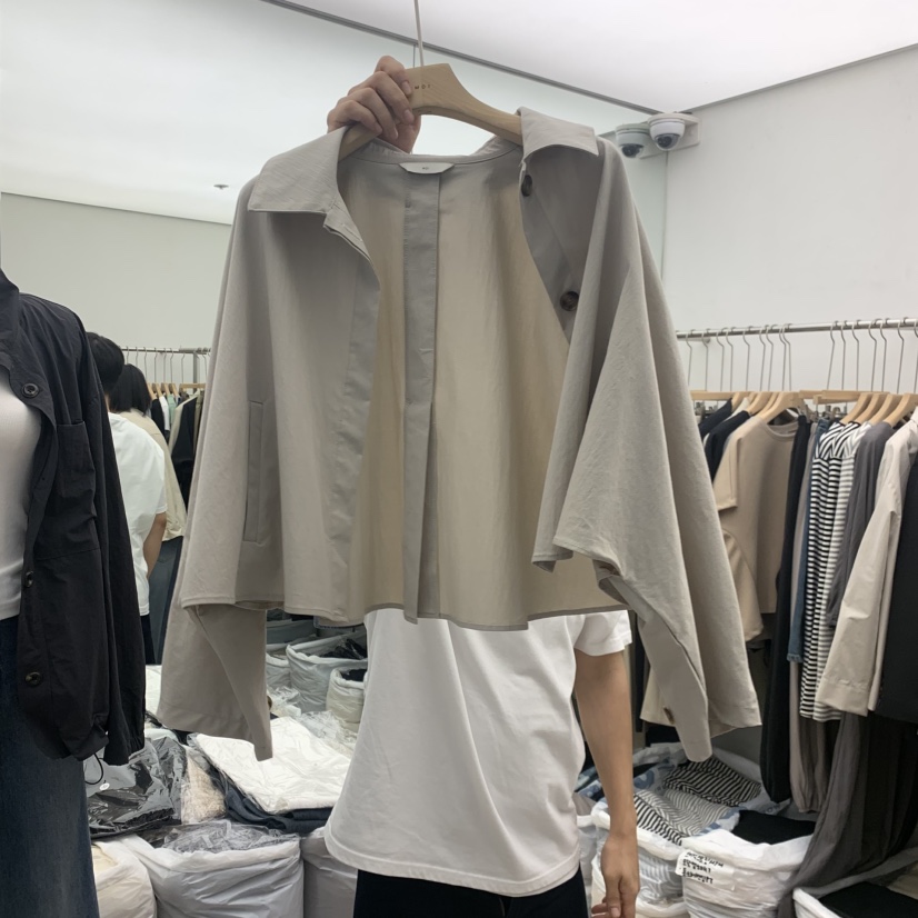 MOI-A東大門直郵女裝新款推薦熱賣休閑人氣夾克短款紐扣MOI-A夾克圖色1