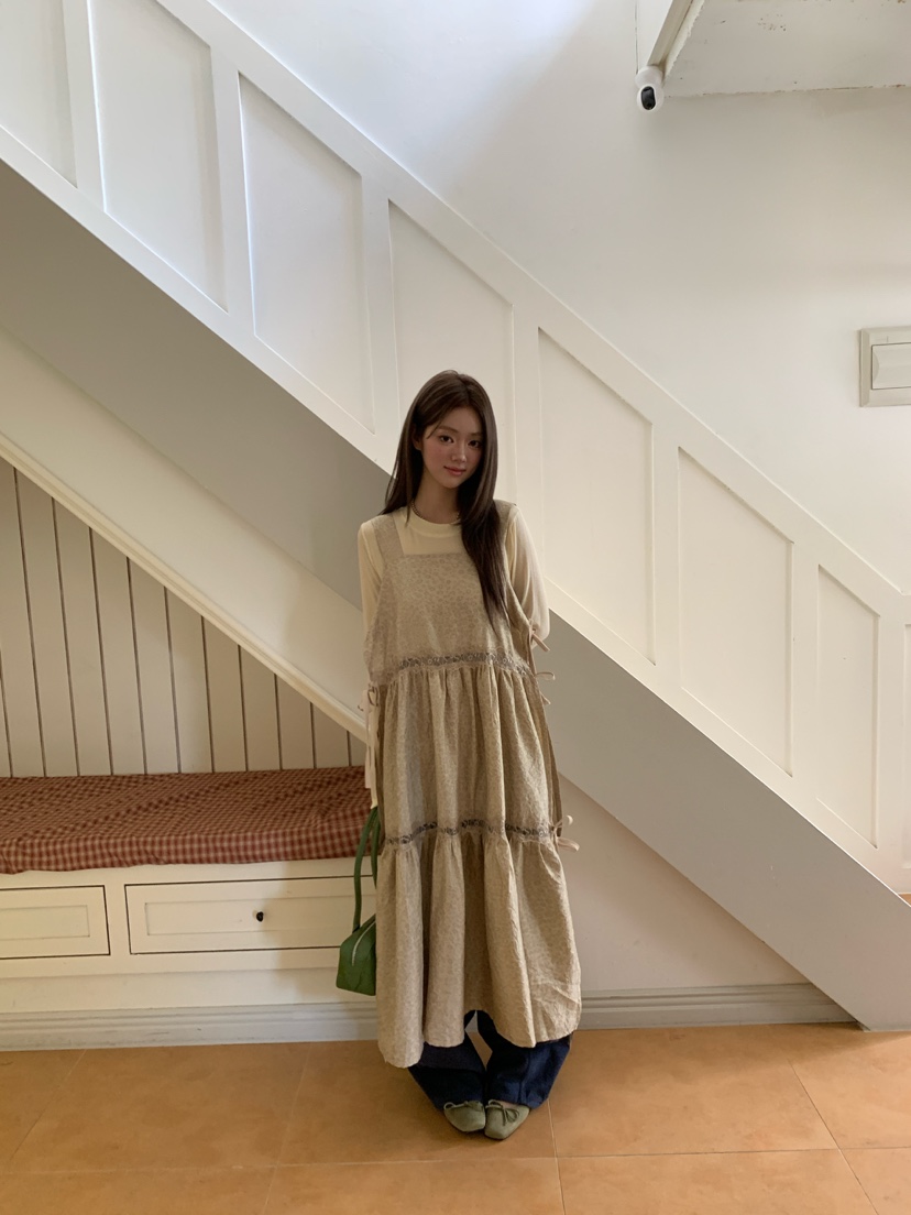 MAISONDEGLORY韓國代購女裝新品真品連衣裙不含內搭豹紋蕾絲MAISONDEGLORY連衣裙