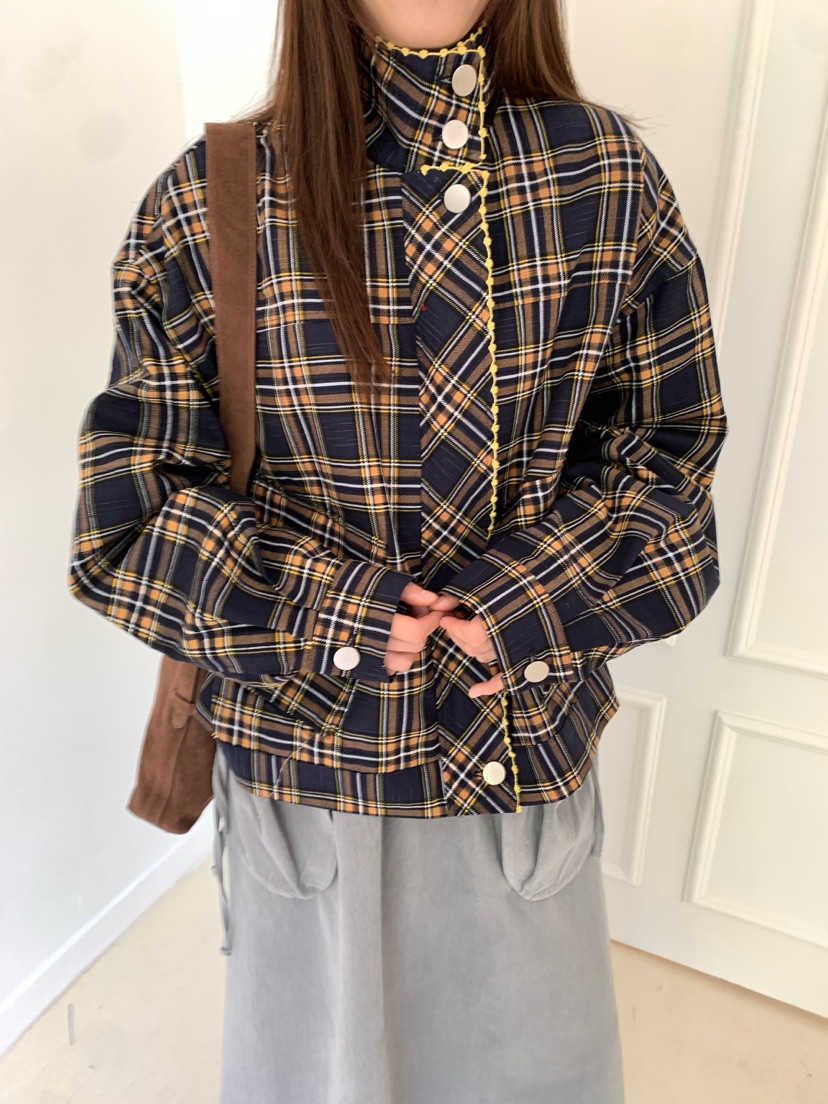 MAISONDEGLORY東大門直郵女裝新品休閑時尚真品推薦夾克格紋MAISONDEGLORY夾克