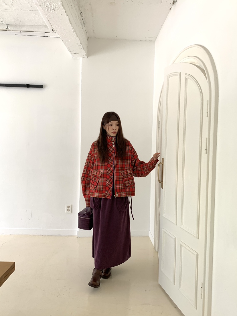 MAISONDEGLORY東大門直郵女裝新品休閑時尚真品推薦夾克格紋MAISONDEGLORY夾克