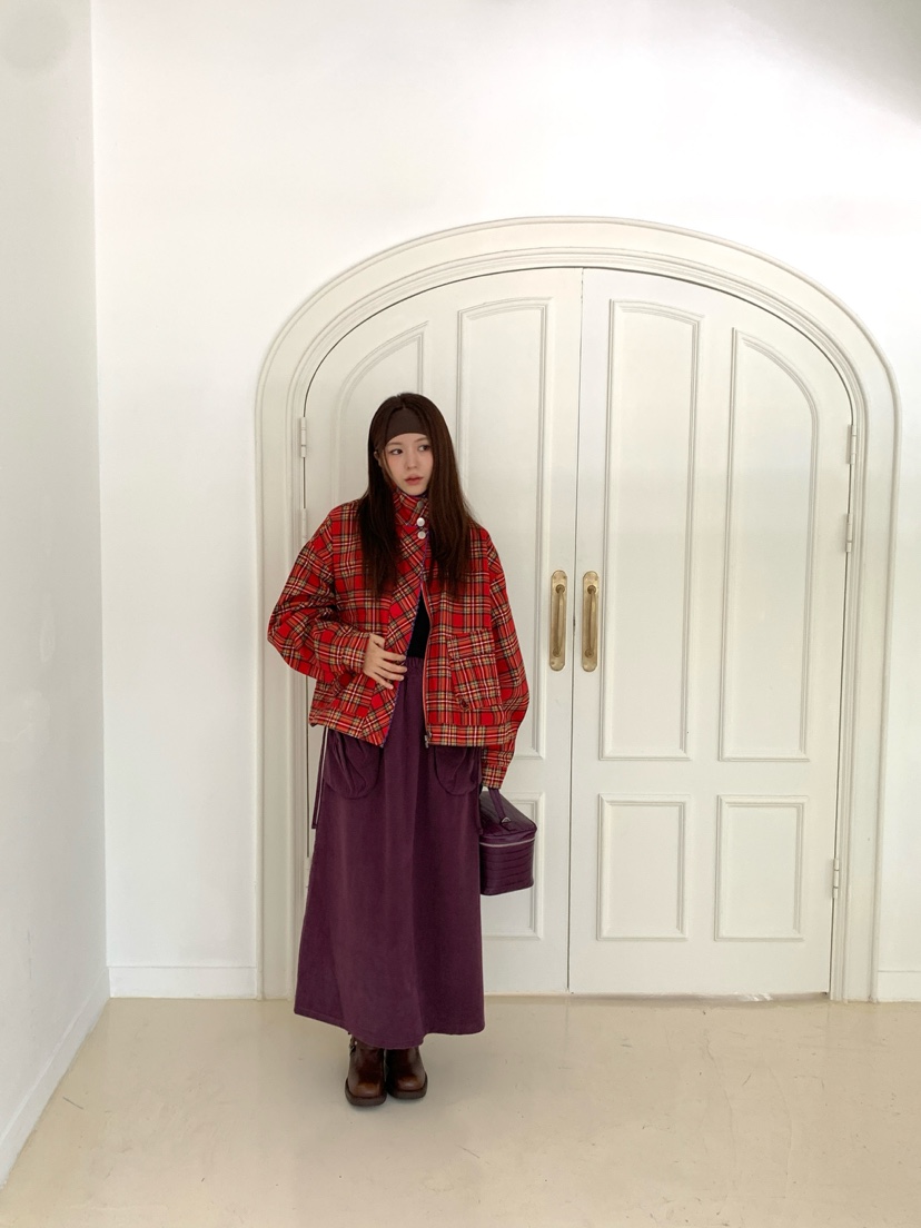 MAISONDEGLORY東大門直郵女裝新品休閑時尚真品推薦夾克格紋MAISONDEGLORY夾克