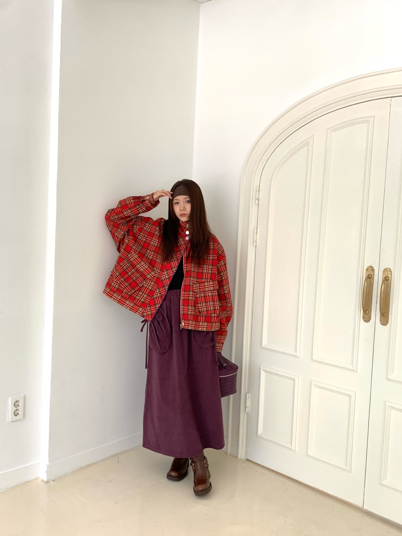 MAISONDEGLORY東大門直郵女裝新品休閑時尚真品推薦夾克格紋MAISONDEGLORY夾克