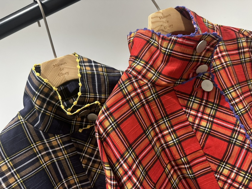 MAISONDEGLORY東大門直郵女裝新品休閑時尚真品推薦夾克格紋MAISONDEGLORY夾克