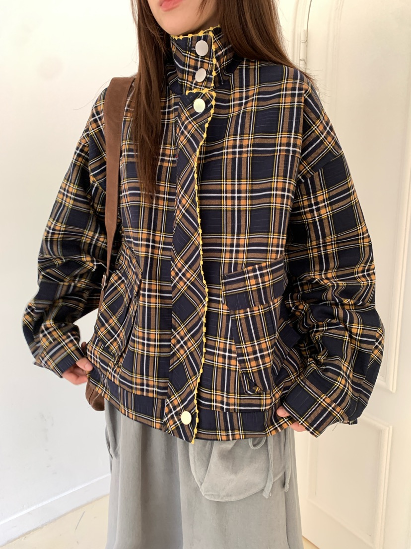 MAISONDEGLORY東大門直郵女裝新品休閑時尚真品推薦夾克格紋MAISONDEGLORY夾克圖色1