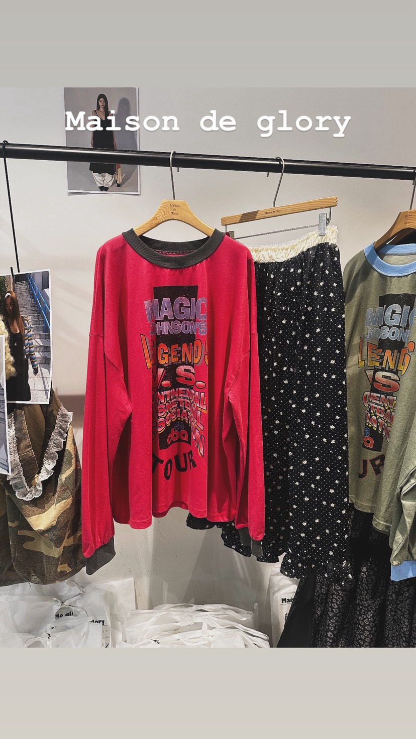 MAISONDEGLORY韓國直郵女士新品推薦熱賣休閑長袖T恤復古MAISONDEGLORY長袖T恤