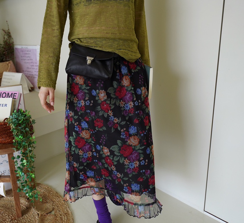 MAISONDEGLORY韓國代購女裝新品推薦熱賣半身裙中短裙復古MAISONDEGLORY半身裙/中短裙