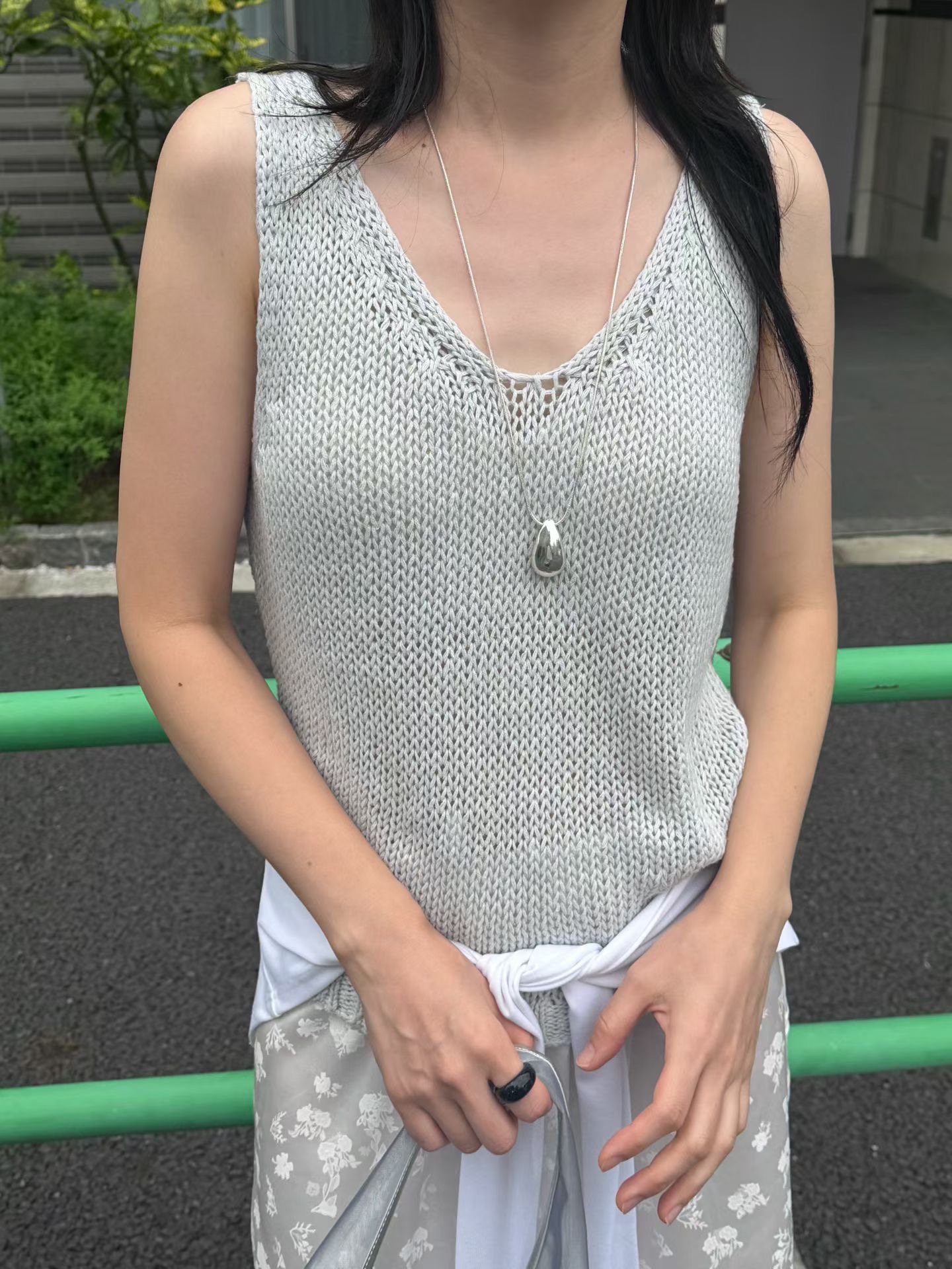AUTHENTIC-OT韓國代購女士新款時尚休閑吊帶背心針織無袖AUTHENTIC吊帶/背心圖色1