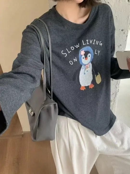 OLA東大門代購女裝新款時尚推薦真品休閑人氣熱賣長袖T恤mellor/OLA長袖T恤