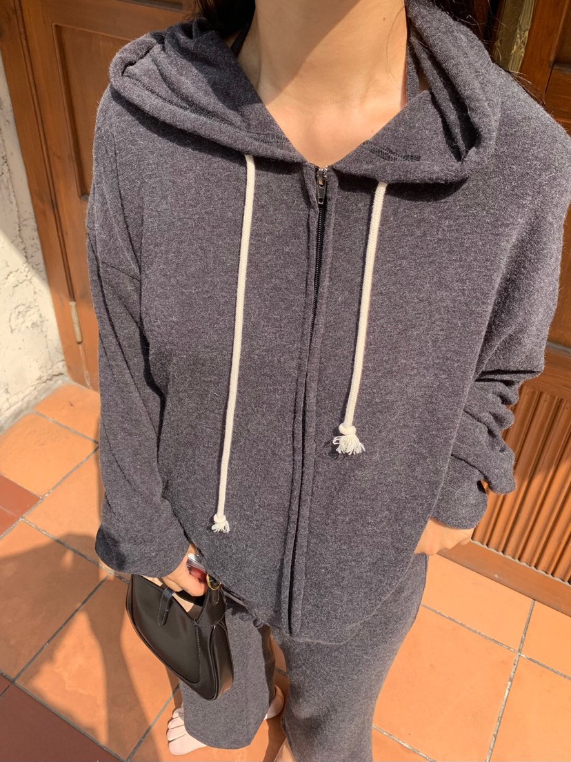 LIKEVAM韓國代購女裝新品推薦真品人氣衛衣安哥拉羊毛拉鏈LIKEVAM衛衣