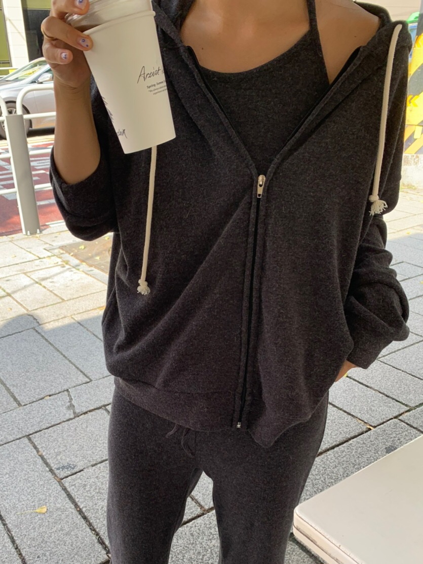 LIKEVAM韓國代購女裝新品推薦真品人氣衛衣安哥拉羊毛拉鏈LIKEVAM衛衣
