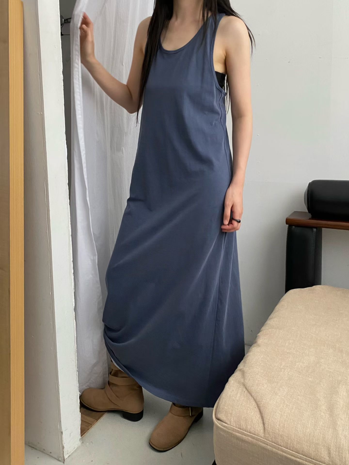 AUTHENTIC-OT韓國直郵女士新品時尚推薦連衣裙不含內搭長款AUTHENTIC連衣裙圖色2