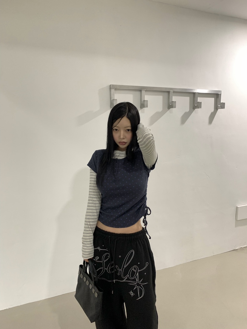 SEOLO韓國代購女士新品休閑人氣真品時尚推薦熱賣休閑褲刺繡Seolo seoul休閑褲
