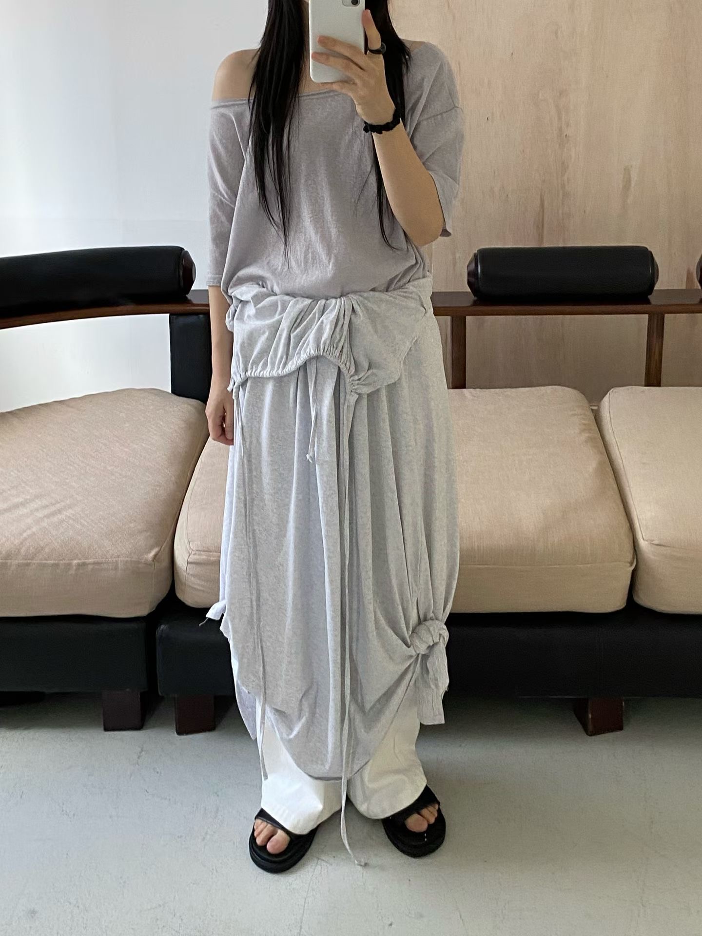 AUTHENTIC-OT東大門實拍女裝新款休閑真品連衣裙不含內搭AUTHENTIC連衣裙