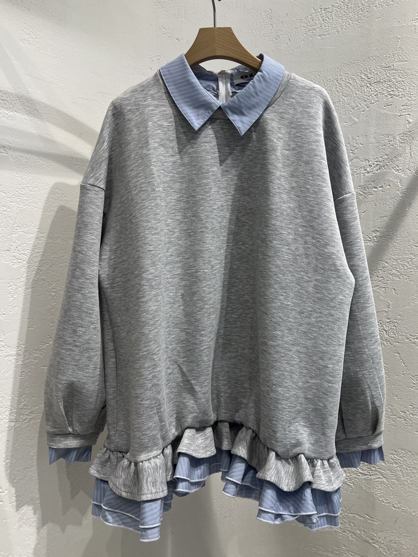OLA東大門直郵女裝新品人氣時尚休閑真品推薦熱賣衛衣褶皺mellor/OLA衛衣圖色1