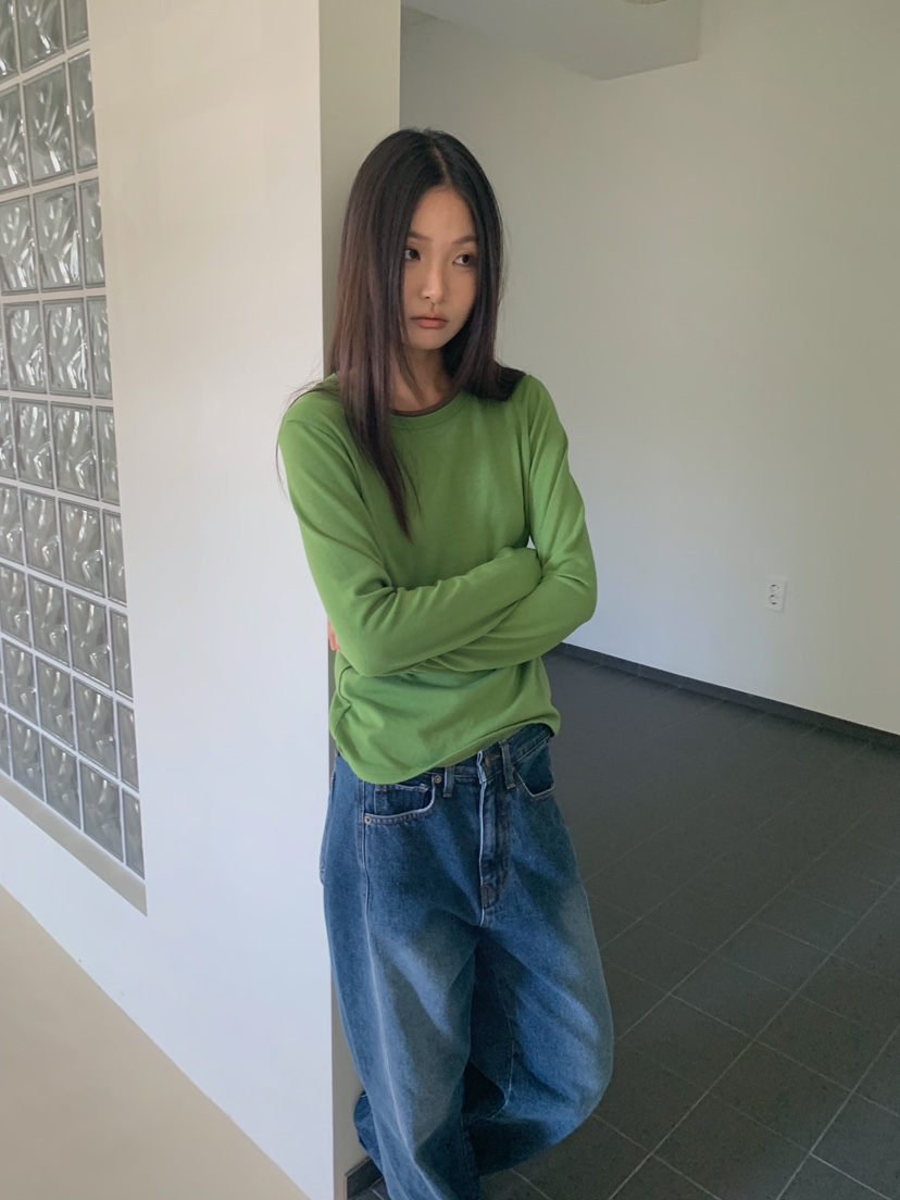 CAMEL-P韓國代購女士新款推薦長袖T恤雙層Came_l 家長袖T恤
