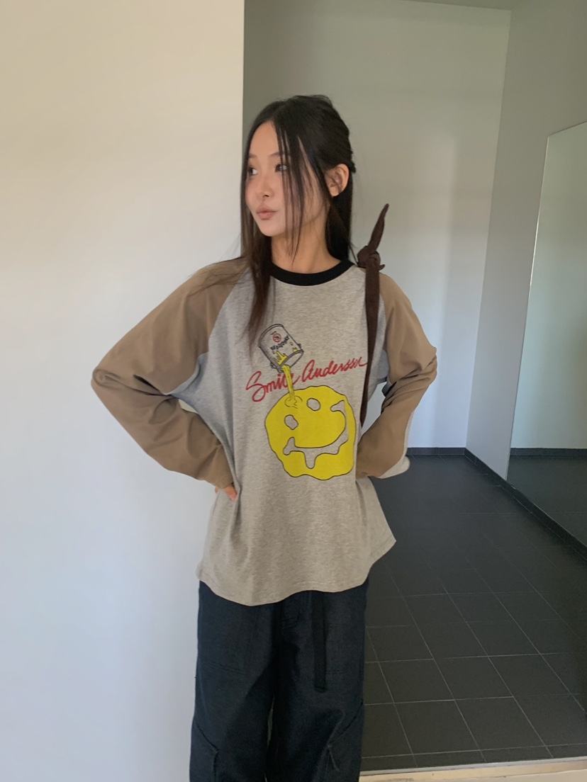 CAMEL-P東大門代購女裝新品推薦長袖T恤Came_l 家長袖T恤