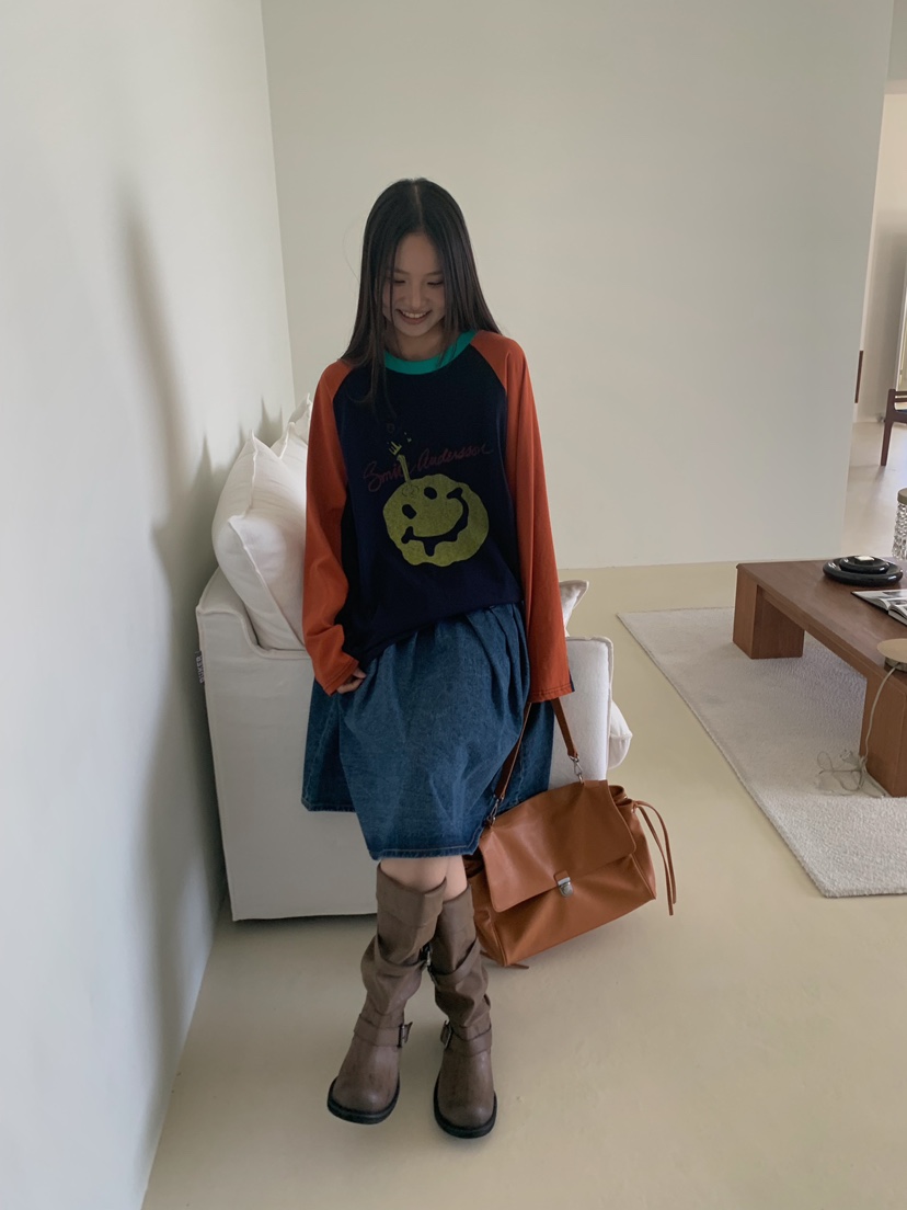 CAMEL-P東大門代購女裝新品推薦長袖T恤Came_l 家長袖T恤