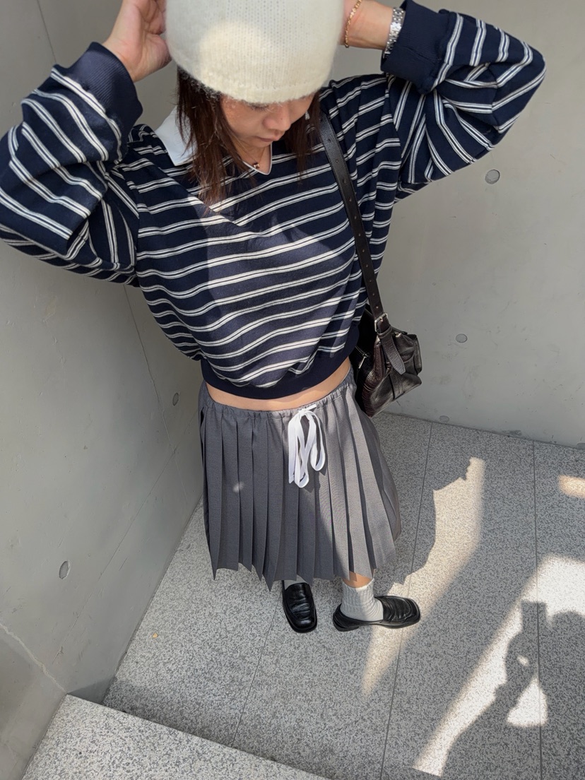 OLI EDIT東大門代購女士新品時尚熱賣半身裙中短裙百褶褶裙OLI EDIT半身裙/中短裙