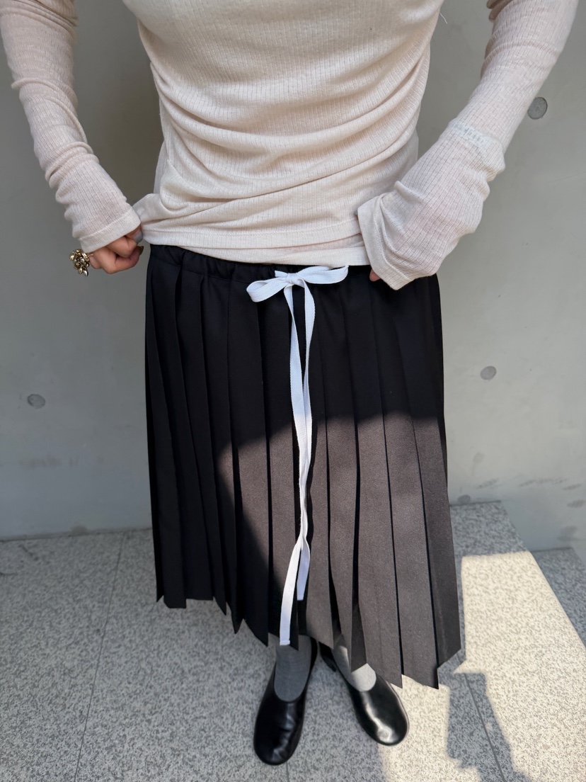 OLI EDIT東大門代購女士新品時尚熱賣半身裙中短裙百褶褶裙OLI EDIT半身裙/中短裙圖色2