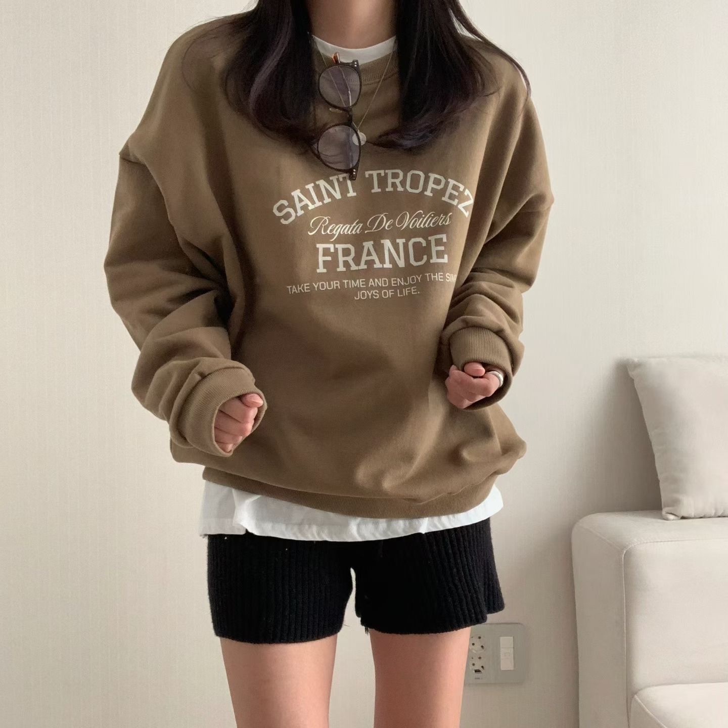 HELLO JINI東大門直郵女士新品人氣休閑衛衣不含內搭運動HELLO JINI衛衣