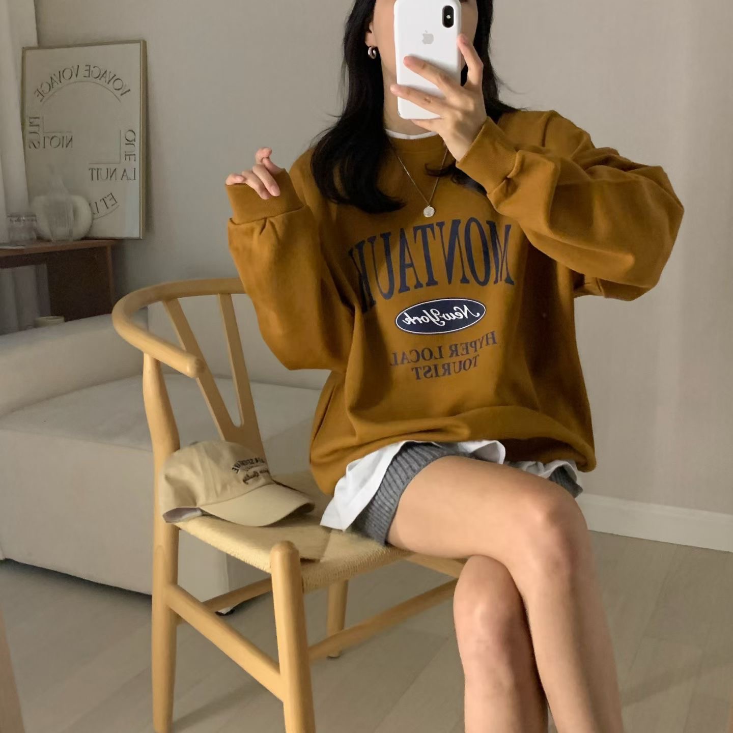HELLO JINI東大門實拍女士新款熱賣推薦真品衛衣不含內搭HELLO JINI衛衣