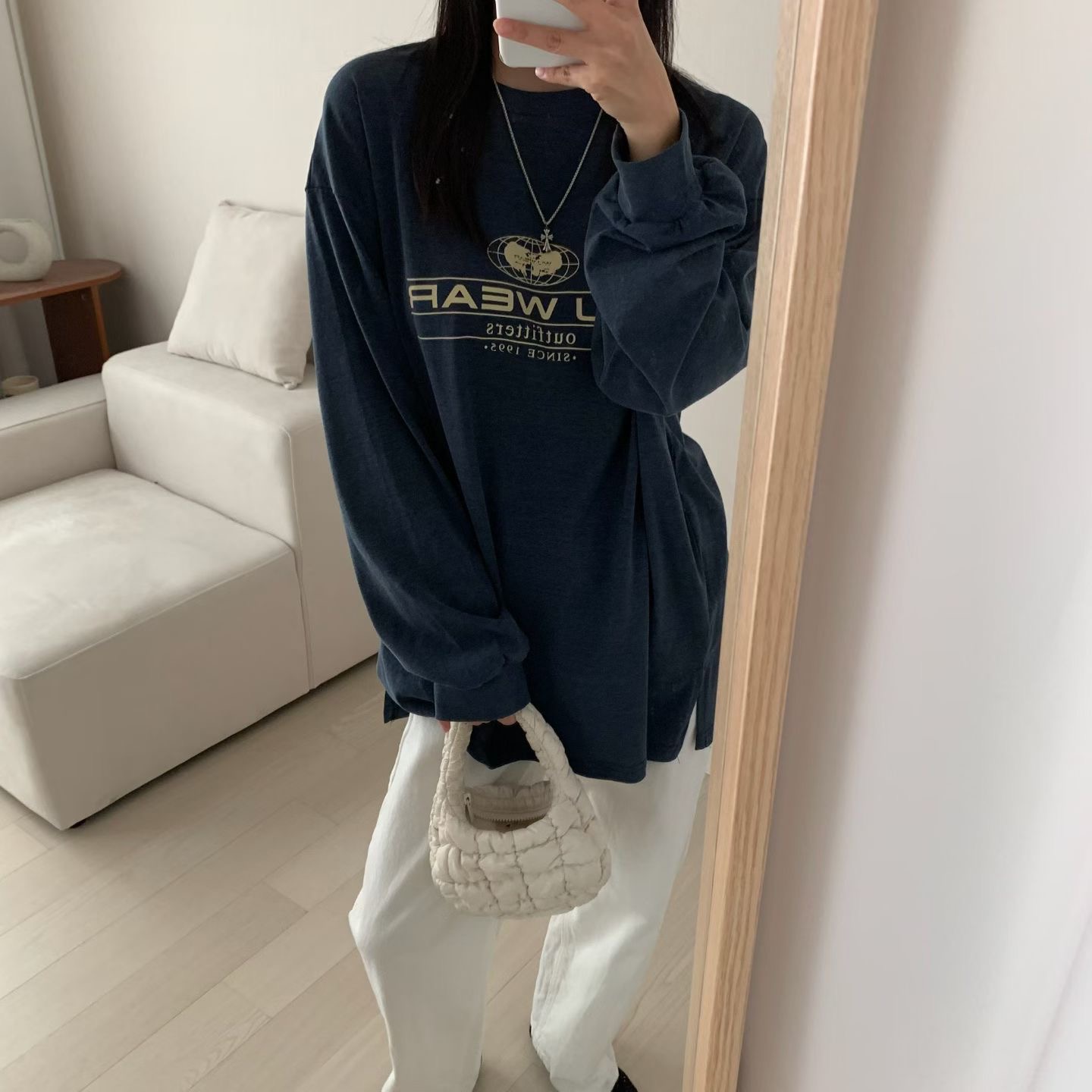HELLO JINI東大門實拍女裝新品推薦人氣時尚休閑長袖T恤HELLO JINI長袖T恤