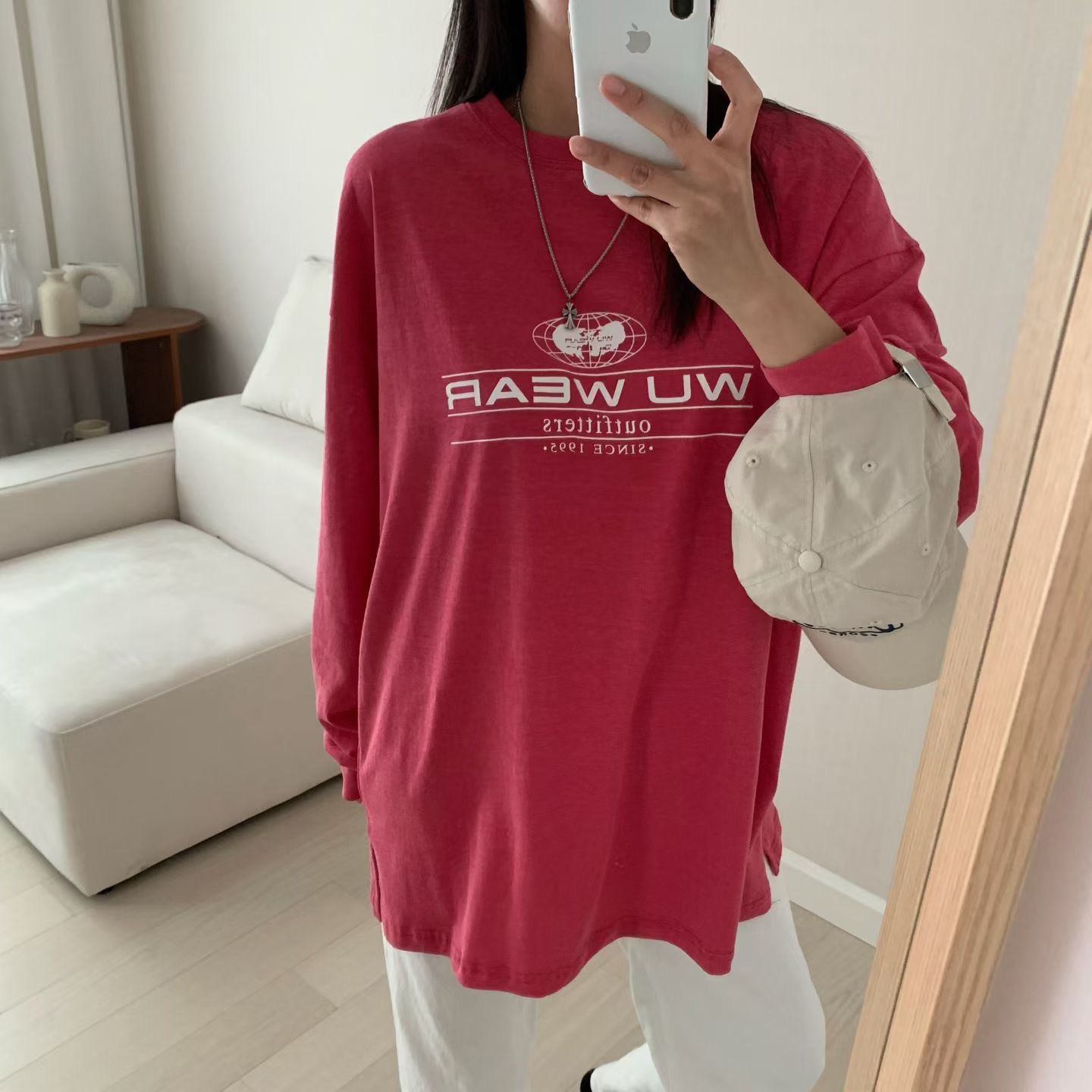 HELLO JINI東大門實拍女裝新品推薦人氣時尚休閑長袖T恤HELLO JINI長袖T恤圖色2