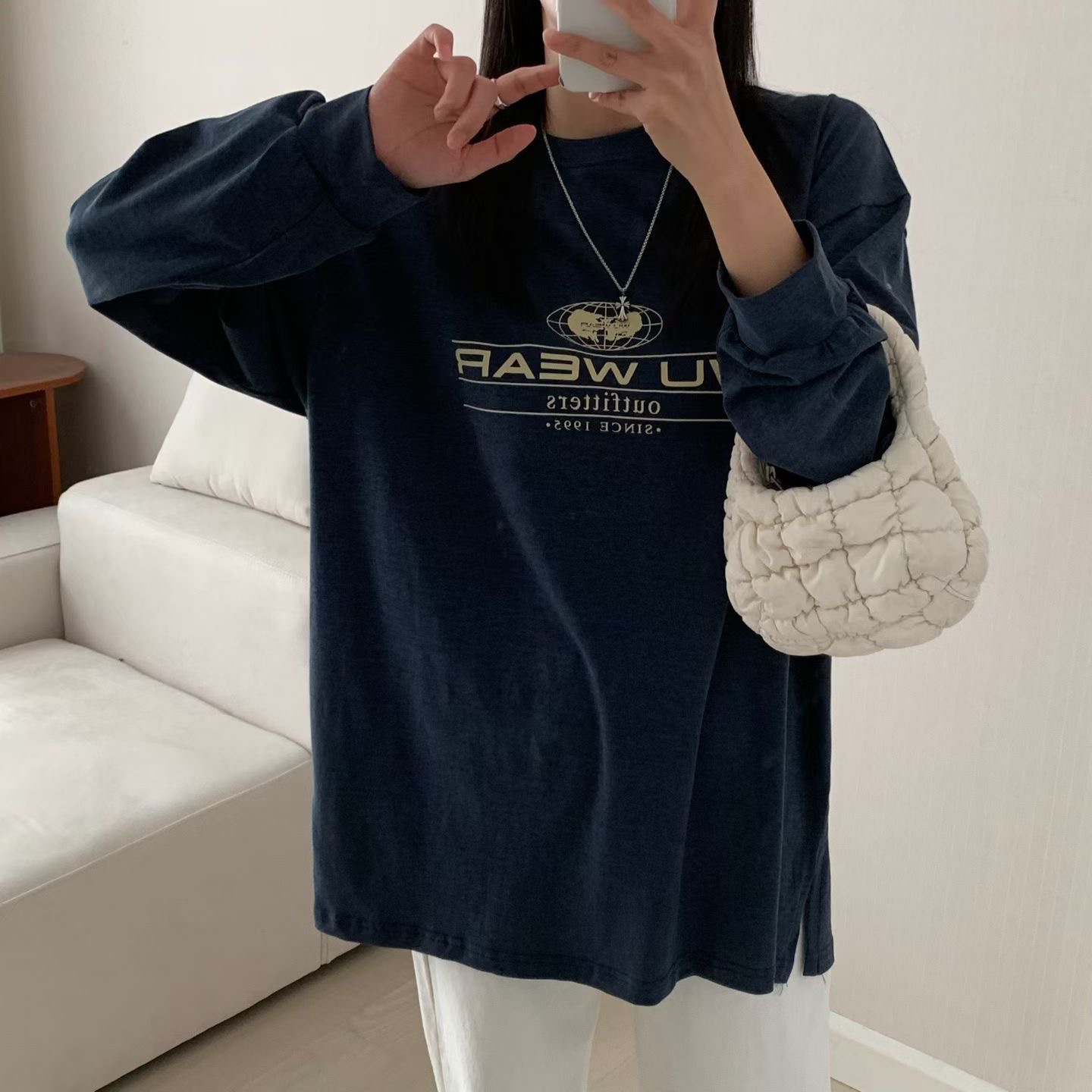 HELLO JINI東大門實拍女裝新品推薦人氣時尚休閑長袖T恤HELLO JINI長袖T恤圖色3
