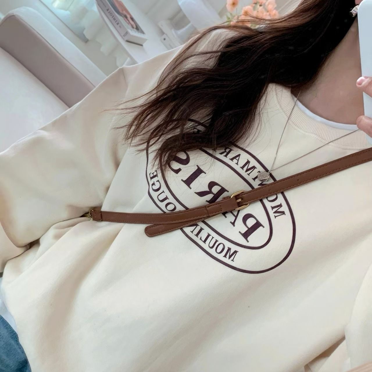 HELLO JINI韓國代購女士新品時尚真品推薦熱賣衛衣不含內搭HELLO JINI衛衣