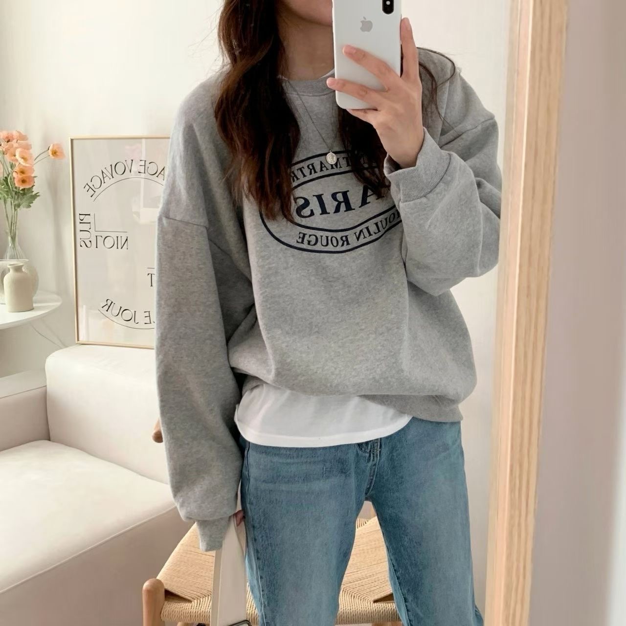 HELLO JINI韓國代購女士新品時尚真品推薦熱賣衛衣不含內搭HELLO JINI衛衣圖色2