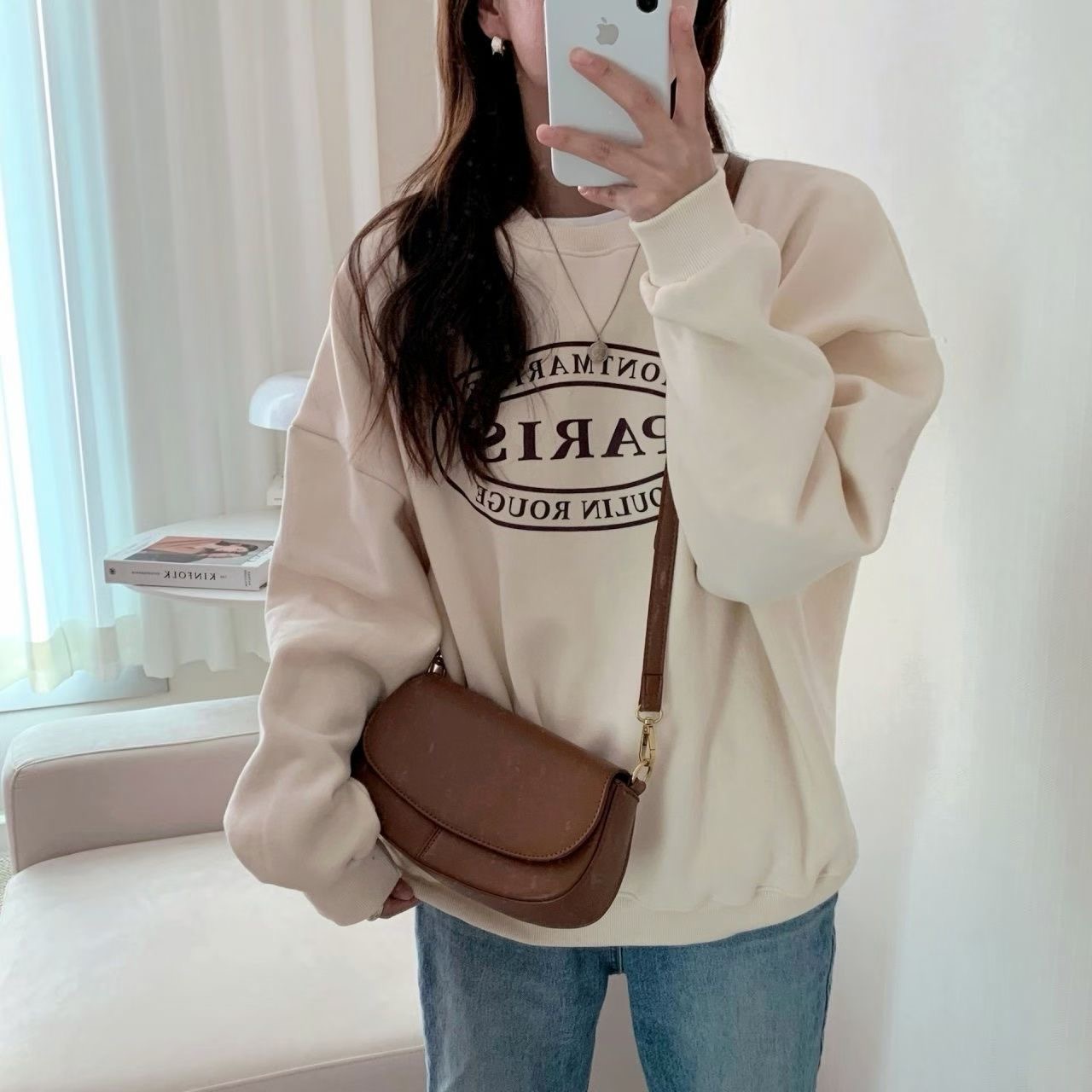 HELLO JINI韓國代購女士新品時尚真品推薦熱賣衛衣不含內搭HELLO JINI衛衣圖色3
