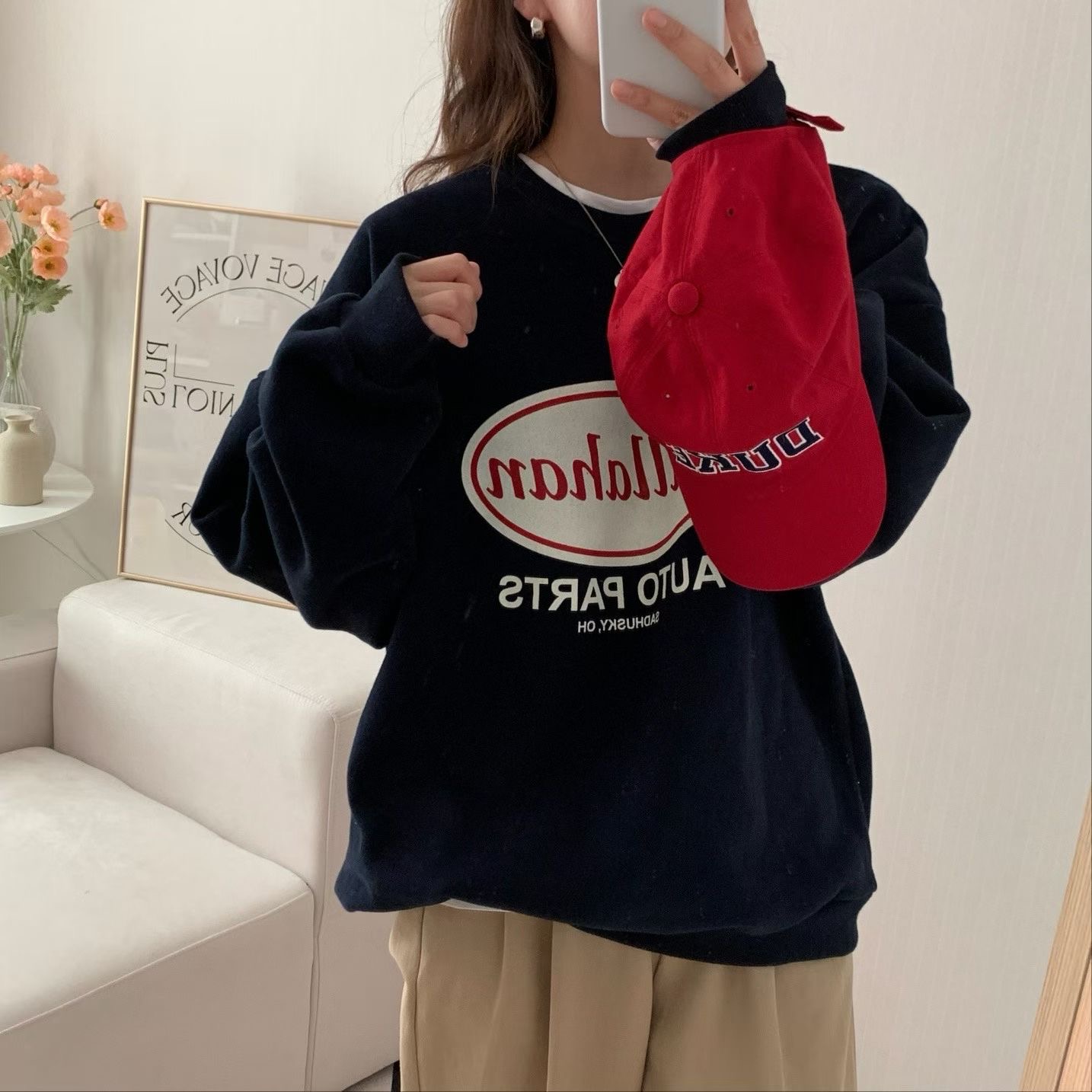 HELLO JINI東大門代購女士新品時尚真品衛衣不含內搭運動HELLO JINI衛衣