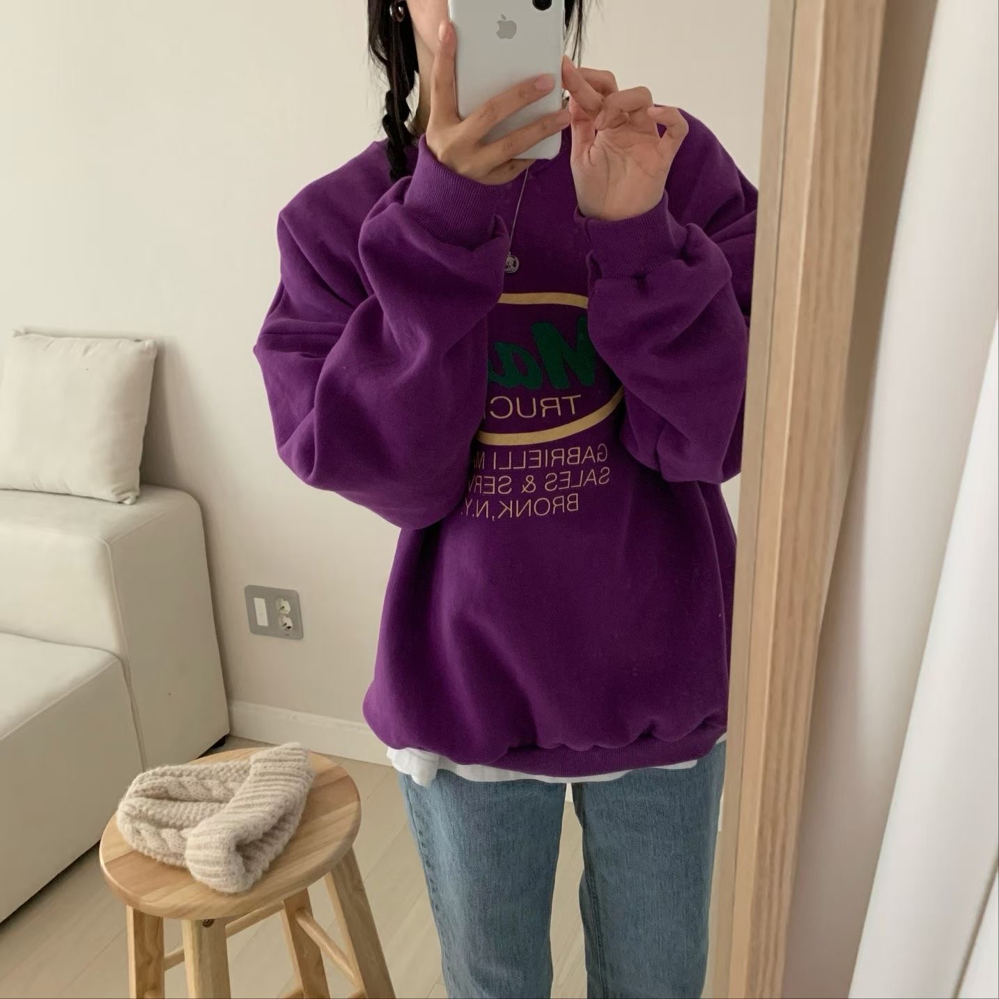 HELLO JINI東大門實拍女士新款人氣推薦熱賣衛衣不含內搭HELLO JINI衛衣