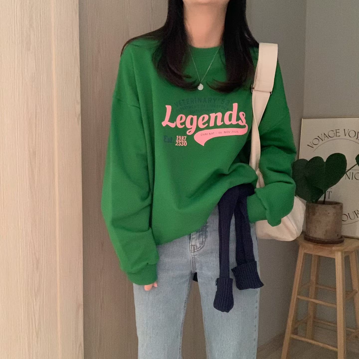 HELLO JINI韓國代購女士新款真品人氣熱賣休閑時尚推薦衛衣HELLO JINI衛衣圖色1