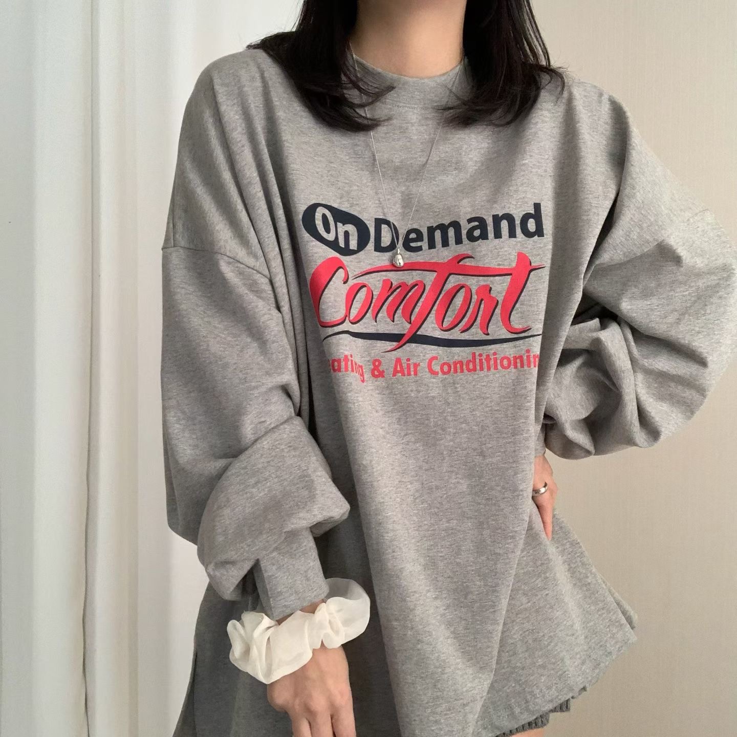 HELLO JINI東大門實拍女裝新品休閑真品時尚人氣長袖T恤HELLO JINI長袖T恤