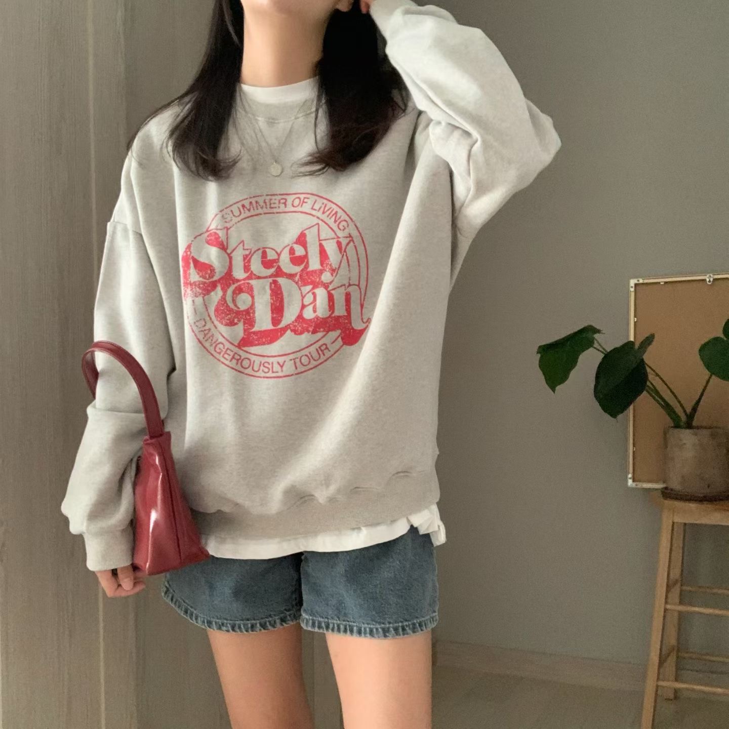 HELLO JINI東大門代購女裝新品推薦熱賣時尚衛衣不含內搭HELLO JINI衛衣圖色2