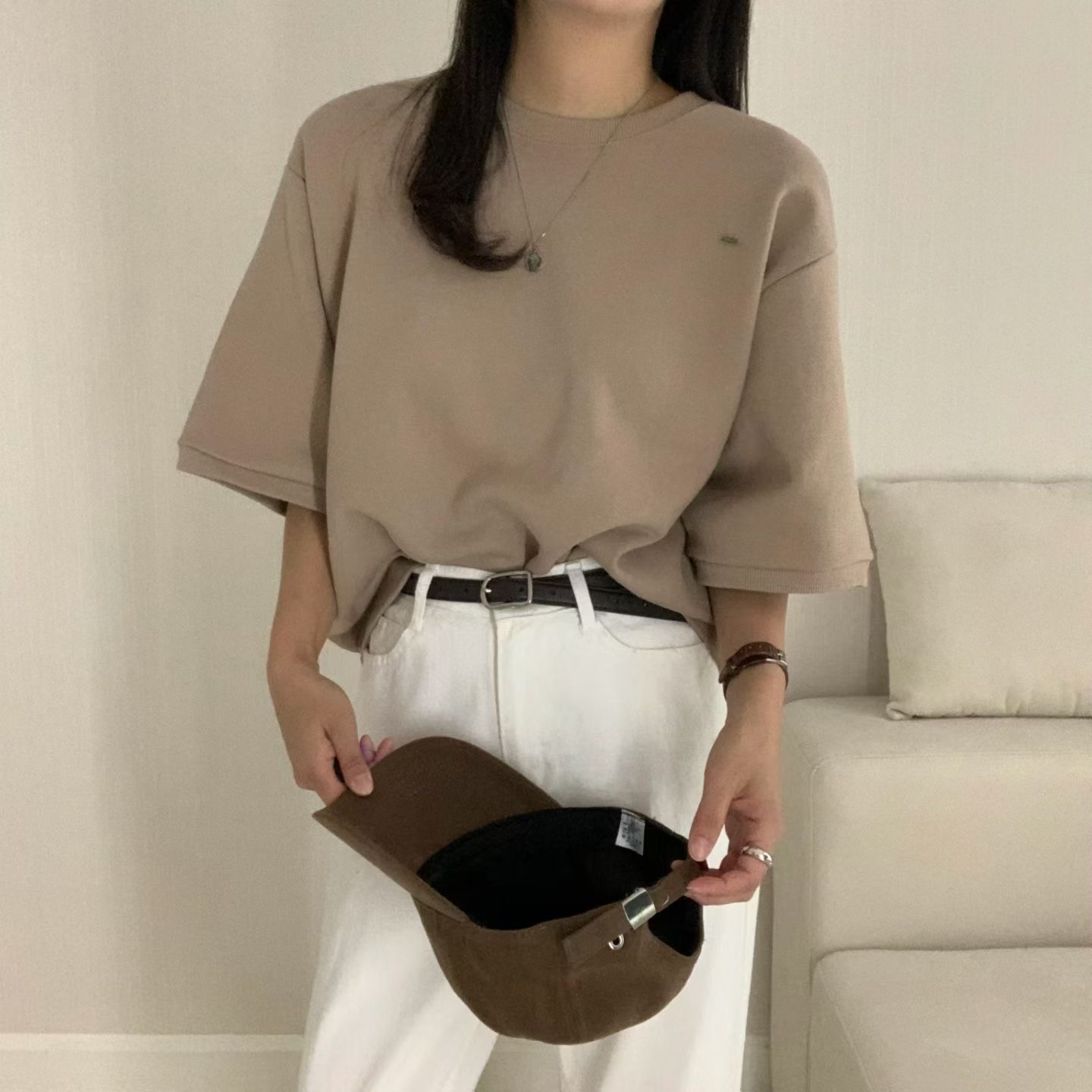 HELLO JINI東大門代購女裝新款推薦時尚真品熱賣休閑T恤HELLO JINIT恤圖色3