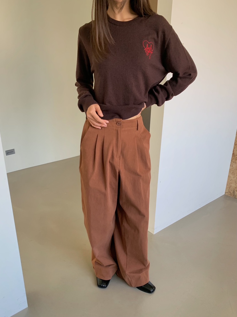 CAMEL-P韓國直郵女士新品熱賣休閑褲棉質褶裥雙層Came_l 家休閑褲