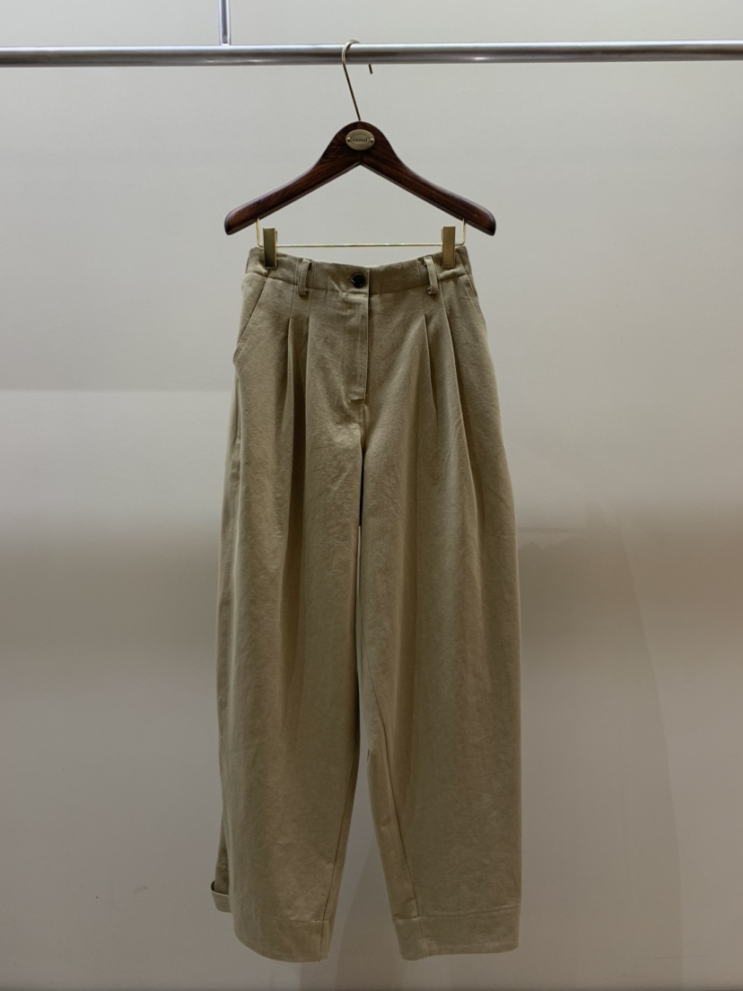 CAMEL-P韓國直郵女士新品熱賣休閑褲棉質褶裥雙層Came_l 家休閑褲圖色2
